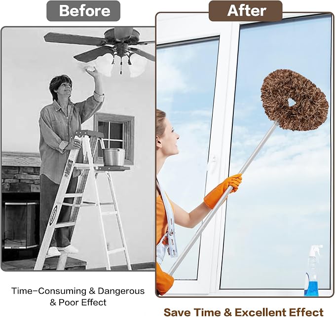 Ceiling Fan Cleaner Duster Reusable Microfiber Ceiling Fan Blade Cleaner - Image 4