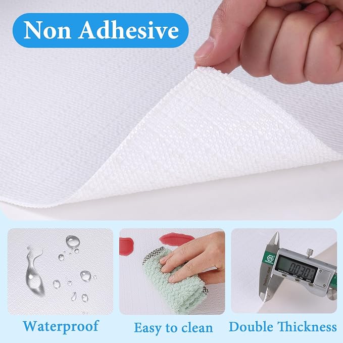Shelf Liners for Kitchen Cabinets 17in x 20FT Non Adhesive Drawer Liner White - Image 2