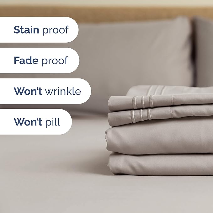Full XL Bed Sheets - Extra Long Extended Full Sheet – Luxurious, Easy-Fit Sheet Set - Fits between 8” to 16" Deep Pockets, 54" x 80" for Full XL Mattresses - Ideal for Extra Long Full Beds