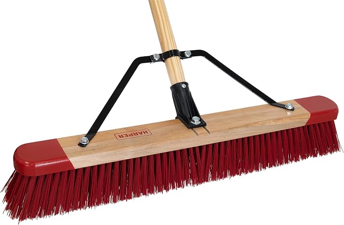 Harper 24 Inch Premium Indoor/Outdoor Wet/Dry, Mulch All-Purpose Push Broom - Image 9