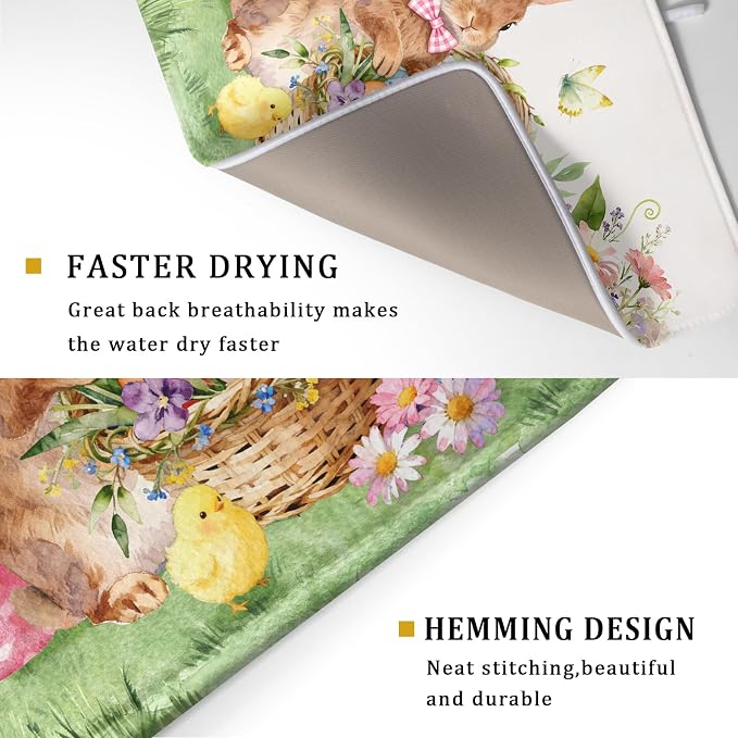 Easter Bunny Eggs Dish Drying Mat - Image 3