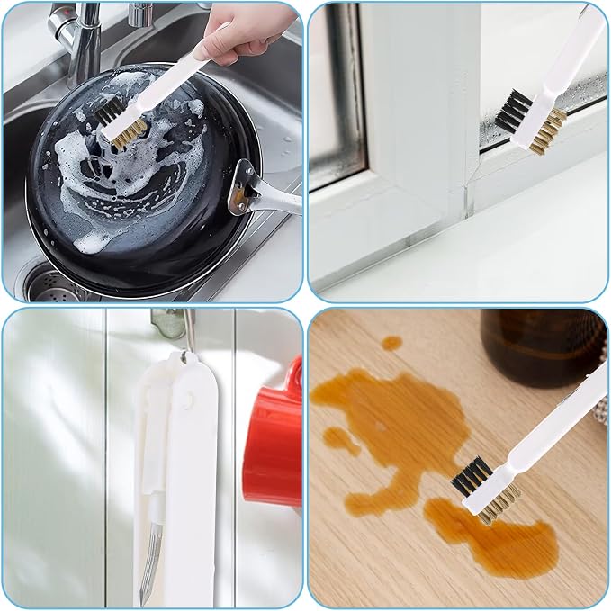 Kitchen Cleaning Scrub Brush Deep Gas Stove Brass Wire Brush - Image 7