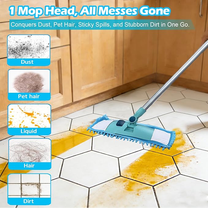4PCS 16'' Microfiber Dust Mop Pads Compatible - Image 2