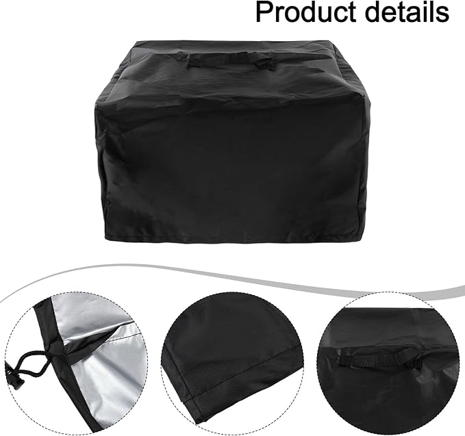 Oven Air Fryer Cover, 420D Oxford Fabric, Heat-Resistant Waterproof Dust-Proof Protector, Compatible with Breville Smart Oven Air Fryers, Black, 50x40x32cm