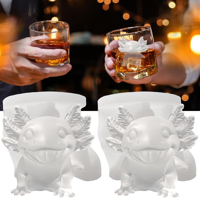 3D Axolotl Ice Cube Silicone Molds Tray by SIUPER