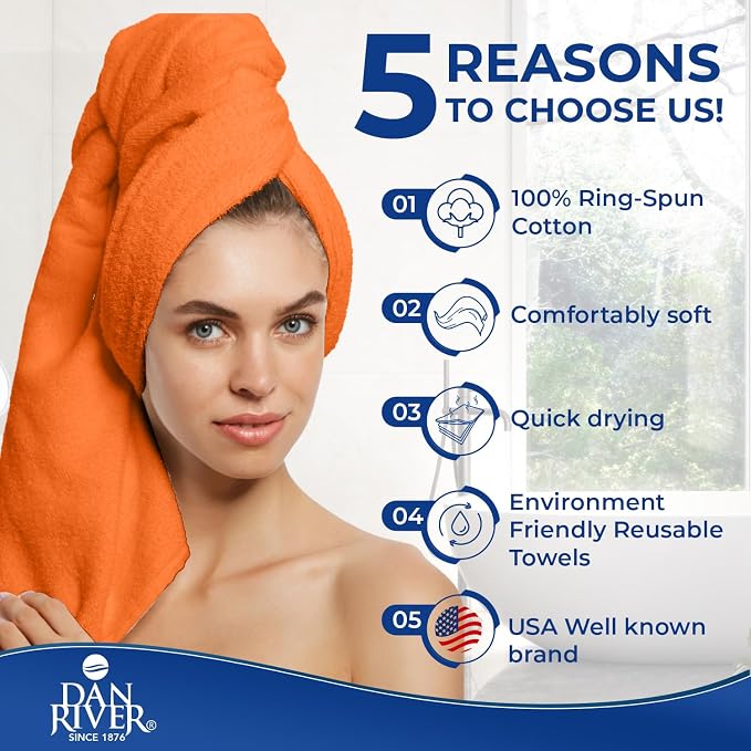 DAN RIVER 8 PC Luxury Bath Towels - Image 5