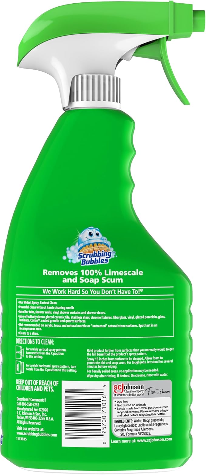 Scrubbing Bubbles Mega Bathroom and Shower Cleaner Spray, Foaming Action - Image 6