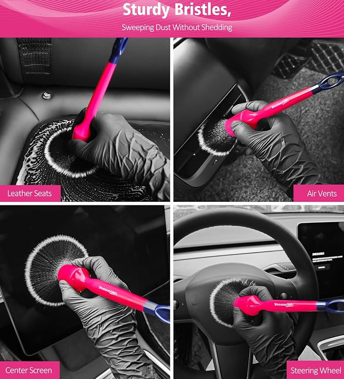 YeewayVeh 6PCS Car Detailing Brush Set, Detail Brushes Car Detailing - Image 5