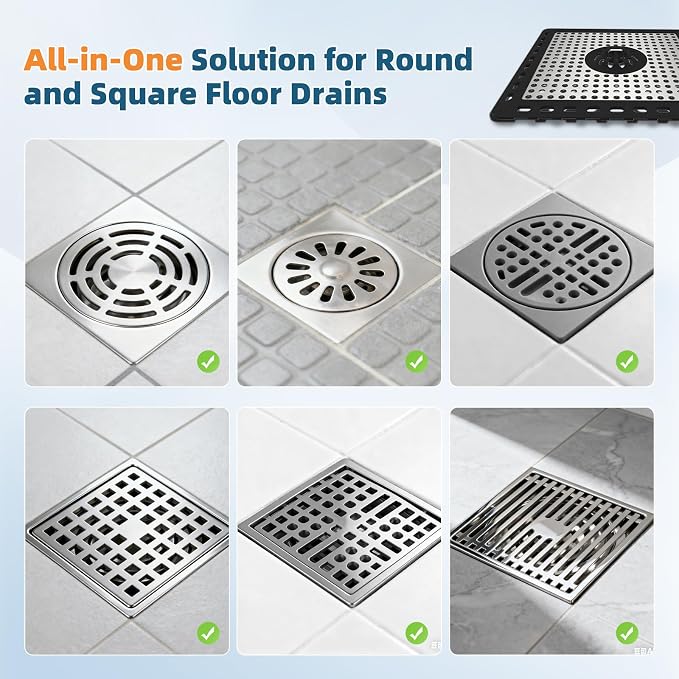Hibbent Upgraded Shower Drain Hair Catcher, Shower Drain Cover - Image 8