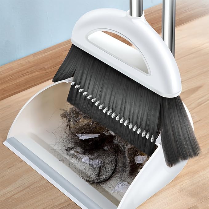 Broom and Dustpan Combo for Office, Broom and Dustpan Set for Home, Long Handle - Image 4