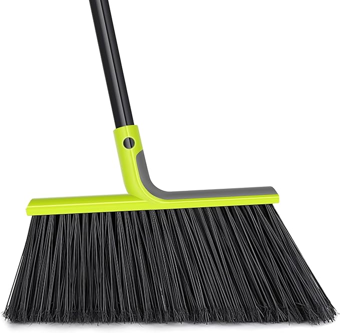 Outdoor Broom Heavy Duty, 56 inches Tall Commercial Soft Bristle Angle Brush by TidyBliss