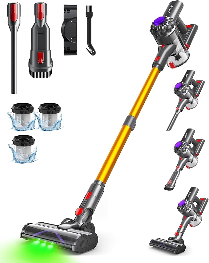 V15 Cordless Vacuum Cleaner, 45Mins Powerful Vacuum Cleaners by SVHT