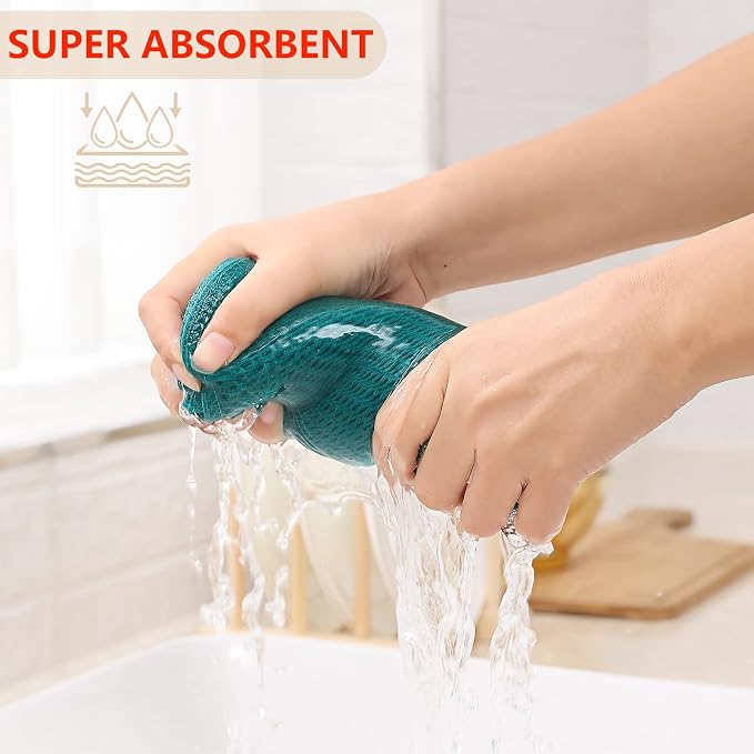 Kitinjoy 100% Cotton Waffle Weave Kitchen Hand Towels - Image 3