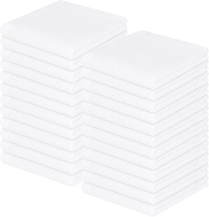 Homaxy 100% Cotton Waffle Weave Kitchen Dish Cloths, Ultra Soft Absorbent Quick by Homaxy