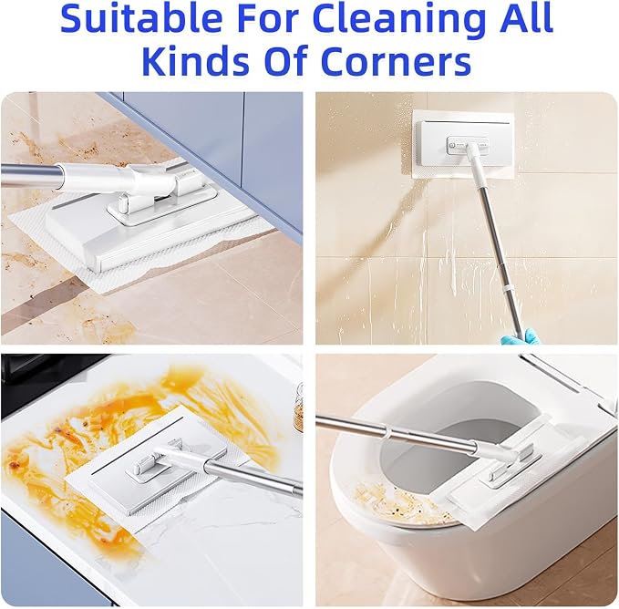 Snap Grip Mini Mop No-Touch Automatic Gripping Mopa Desechable para Polvo Mini - Image 6