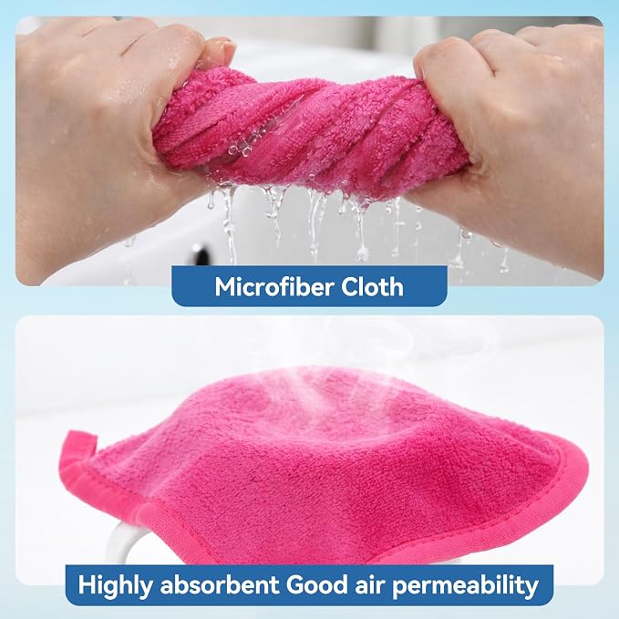 7PCS Makeup Remover Cloth, Makeup Eraser Cloth Cleaning Reusable Face Wash - Image 5