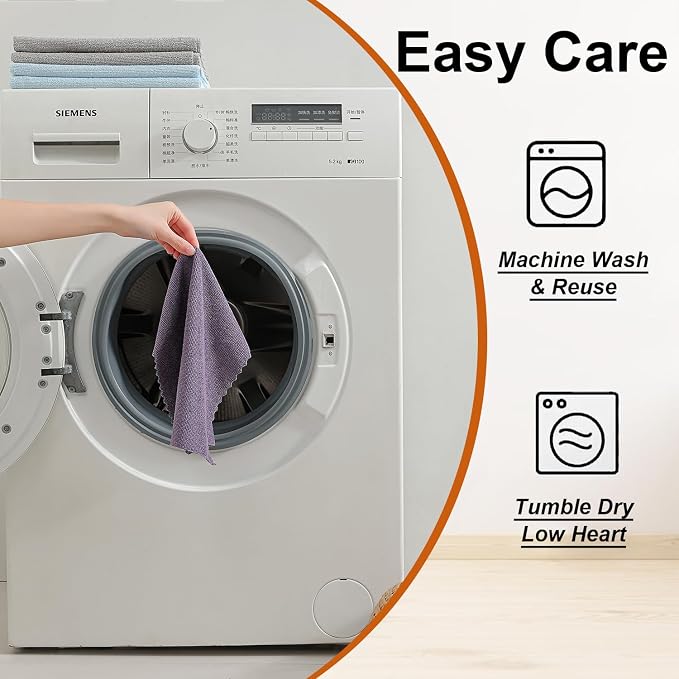 80 Pack Microfiber Cleaning Cloth Roll, Lint Free Rags & Tear Away Reusable - Image 6