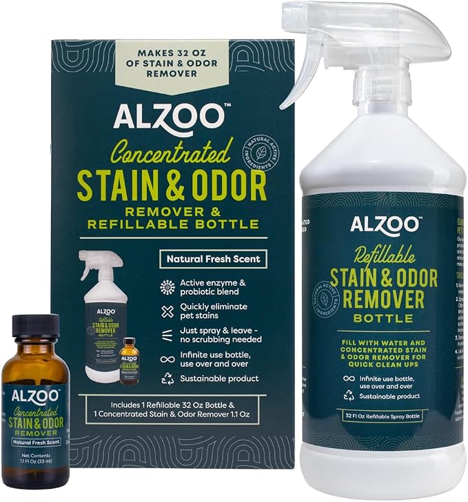 ALZOO Concentrated Stain & Odor Remover Bundle Bottle Set, Includes 32 Fl. Oz by ALZOO