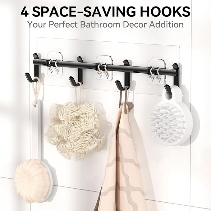 YASONIC Shower Caddy Adhesive, Rustproof Shower Shelves - Image 5
