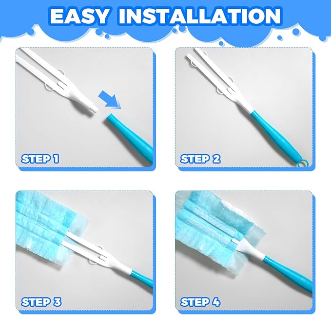 10PCS Duster Refills Folding Handles Set Compatible - Image 3
