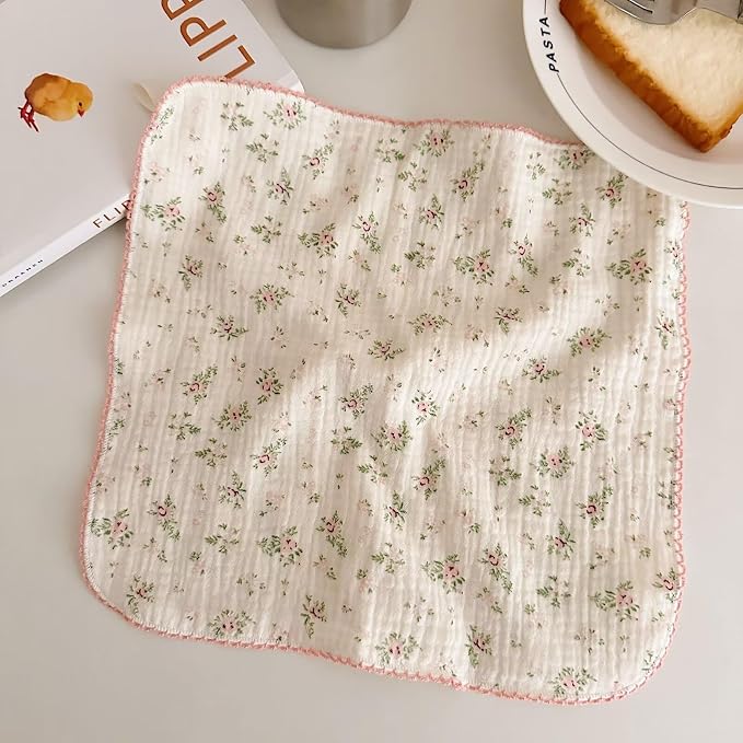 BuLuTu 4 Pack Sweet Floral Kitchen Dishcloths Dish Towels Reusable Cleaning - Image 6