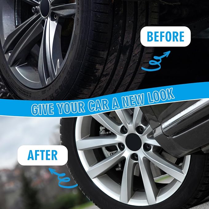 Car Wheel Brush Set, 5 Pack Soft Microfiber & Scratch-Free Deep Wheel Tire - Image 7