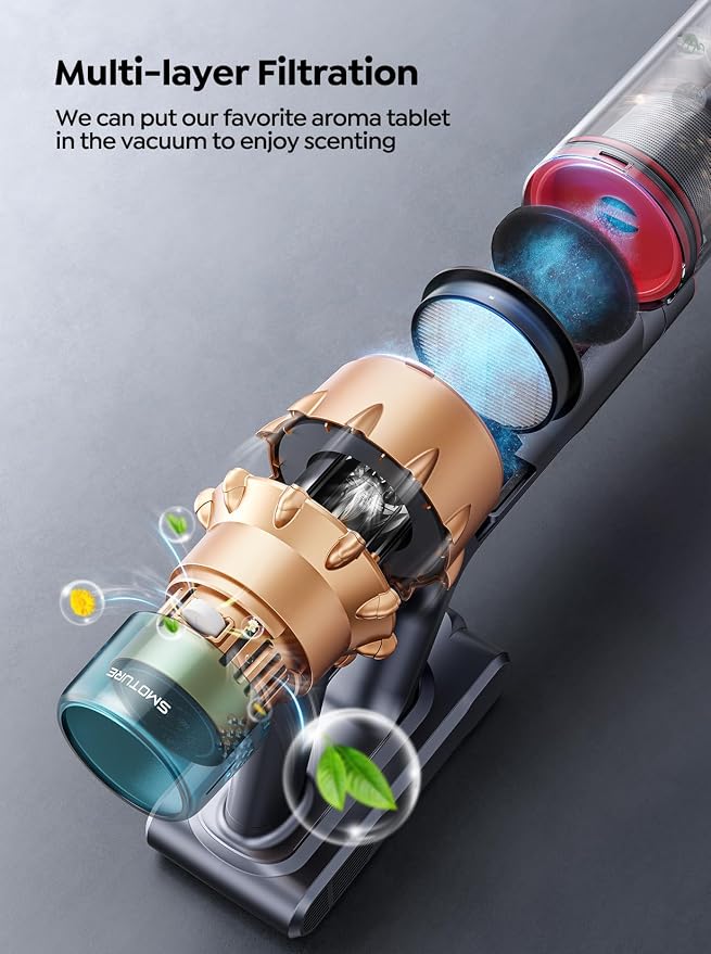 Cordless Vacuum Cleaner, 600W 50KPA 65 Mins Runtime Self-Standing Vacuum - Image 8