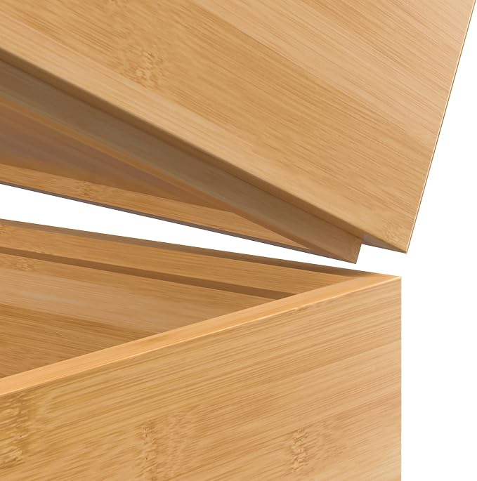 Silverware Tray for Drawer, Stackable Kitchen Bamboo Drawer Organizer 12" x 3" - Image 5