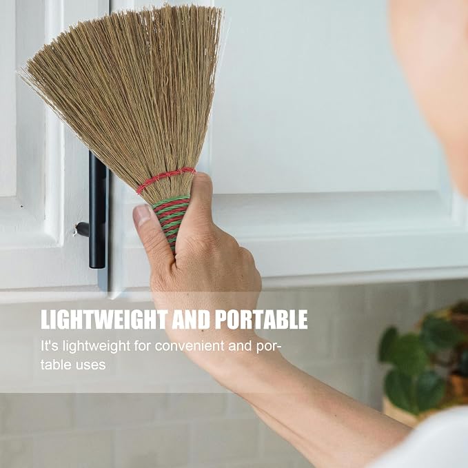 BESPORTBLE Natural Corn Bristle Handheld Broom - Image 8