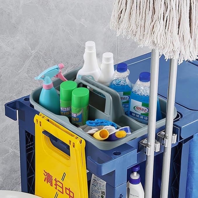 6-Pack Plastic Cleaning Tool Caddy, Cleaning Utility Caddy Tote - Image 3