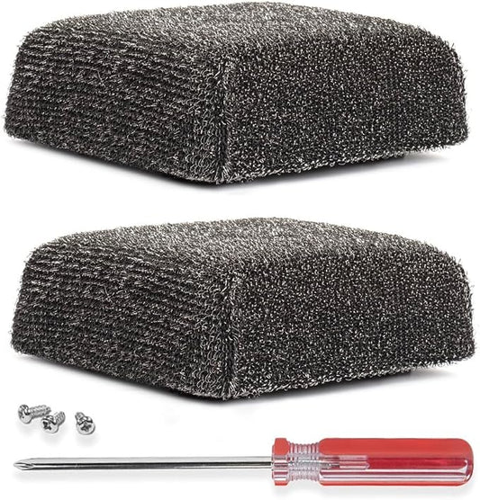 BBQ-AID 2-Pack Bristle Free Grill Brush Replacement Heads, Grill Cleaning by BBQ-AID