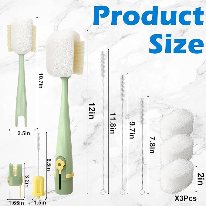 Palksky 5 in 1 Water Bottle Cleaning Brush Set - Image 2