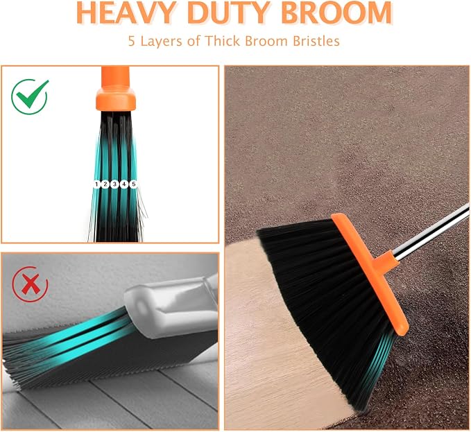 2-Pack Broom and Dustpan Set - Image 4