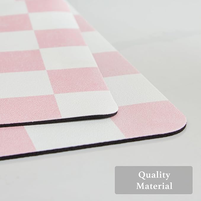 Checkered Dish Drying Mat for Kitchen Counter, Coffee Bar Station Accessories - Image 6