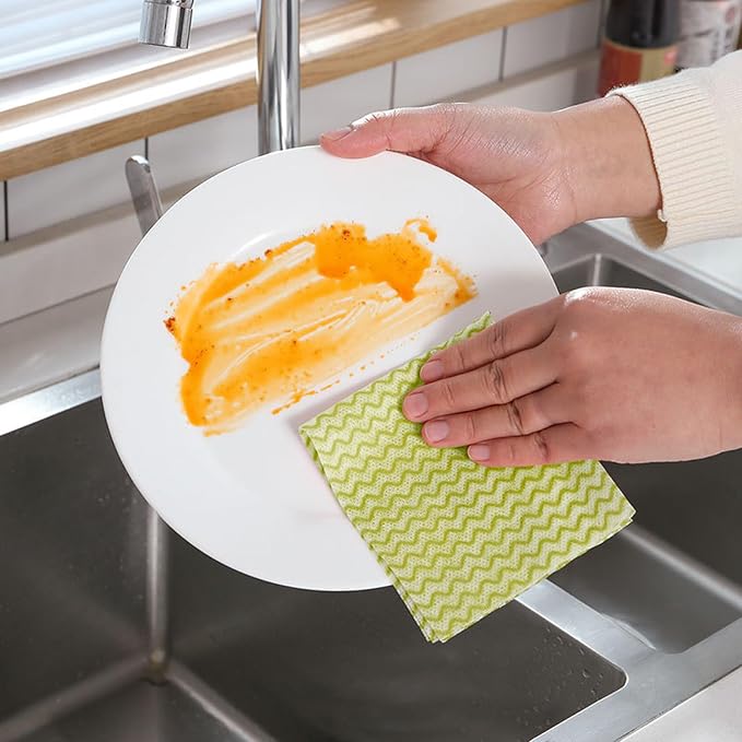 Disposable Dish Cloths Disposable Cleaning Towels, Reusable Wipes Absorbent - Image 6