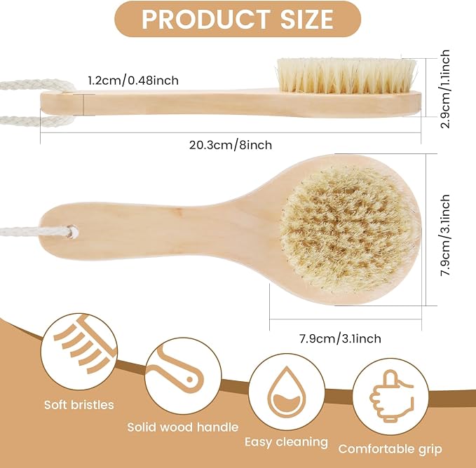 8 Inch Vegetable Brush, Potato Mushroom Veggie Brush Scrubber - Image 2