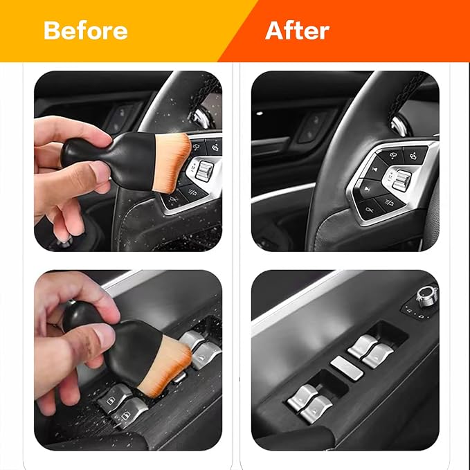 Car Interior Detailing Brush, Soft Bristle Cleaning Brush Car Detailing Brush - Image 4