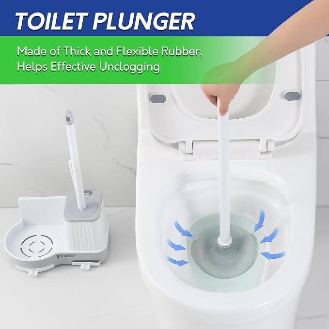 BOOMJOY Toilet Brush and Plunger Set - Image 3