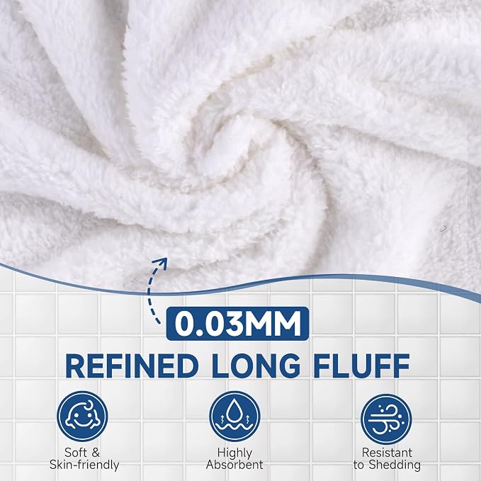40 Pack White Coral Velvet Washcloths Bulk, Highly Absorbent and Soft Face - Image 2
