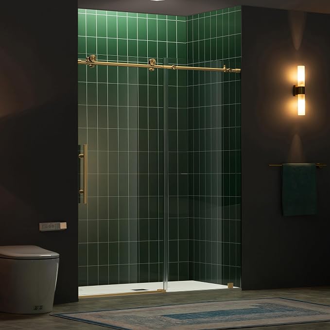 Woodbridge 57.5-60" W x 80" H Frameless Single Sliding Soft-Close Shower Door - Image 2