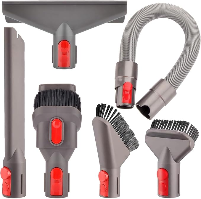 6 Pcs Vacuum Attachment Kit for Dyson V15, and V8 Cordless Vacuum Cleaners by LAQVITA