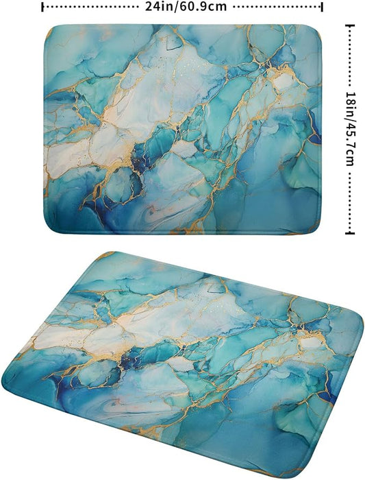 Marble Print Dish Drying Mat for Kitchen Counter - Image 2