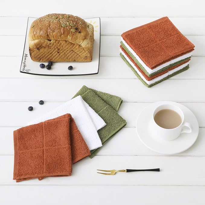 Glynniss Dishcloths Kitchen Highly Absorbent Dish Rags 100% Cotton Dish Cloths - Image 5