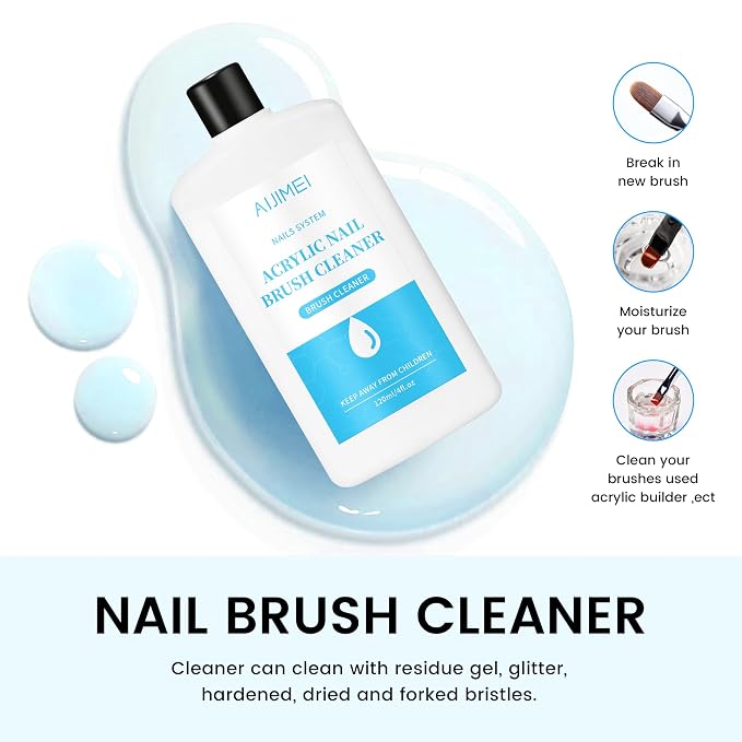 Nail Brush Cleaner 120ml Acrylic Brush Cleaner Efficient Nail Cleaner - Image 2