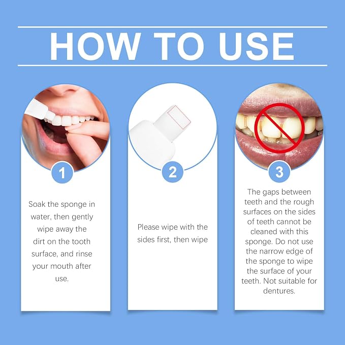 4 Pcs Sponge Teeth Cleaner for Baby, Gentle Stain Remover for Teeth Soft Rubber - Image 6