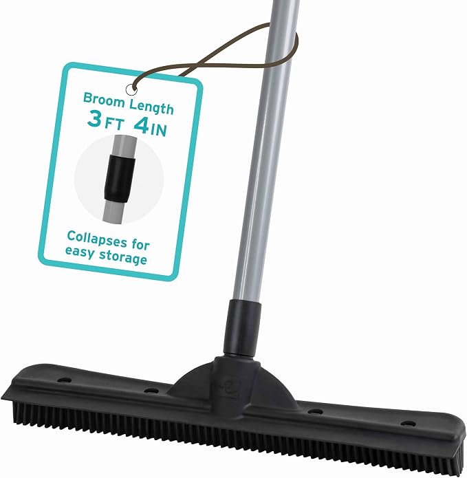 FURemover Compact Pet Hair Rubber Broom by FURemover
