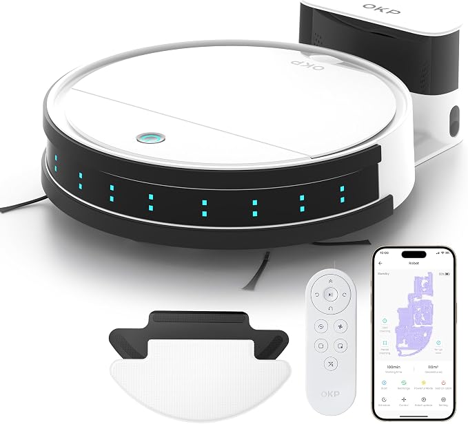 OKP Robot Vacuum Cleaner K5B, Super Thin, Powerful Suction, Cleaning Schedules by OKPRobotVacuum