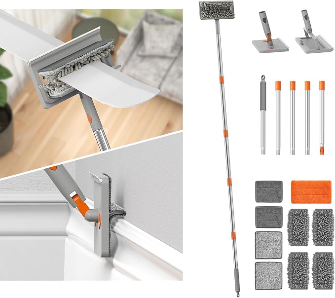 Extendable Cleaner for Ceiling Fan and Baseboards Cleaner Tool- 79” Adjustable by Elegoro