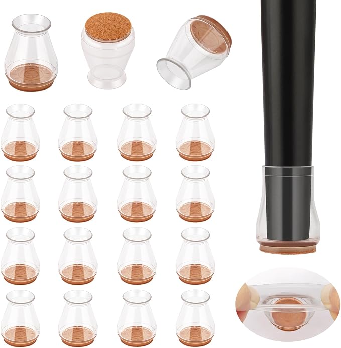 32 Pcs Extra Small Chair Leg Floor Protectors, Silicone Chair Leg Protectors by Jeaoouu