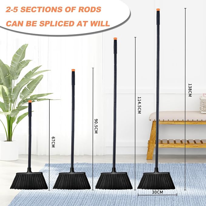 54 Inch Long Metal Handle Household Broom - Image 3